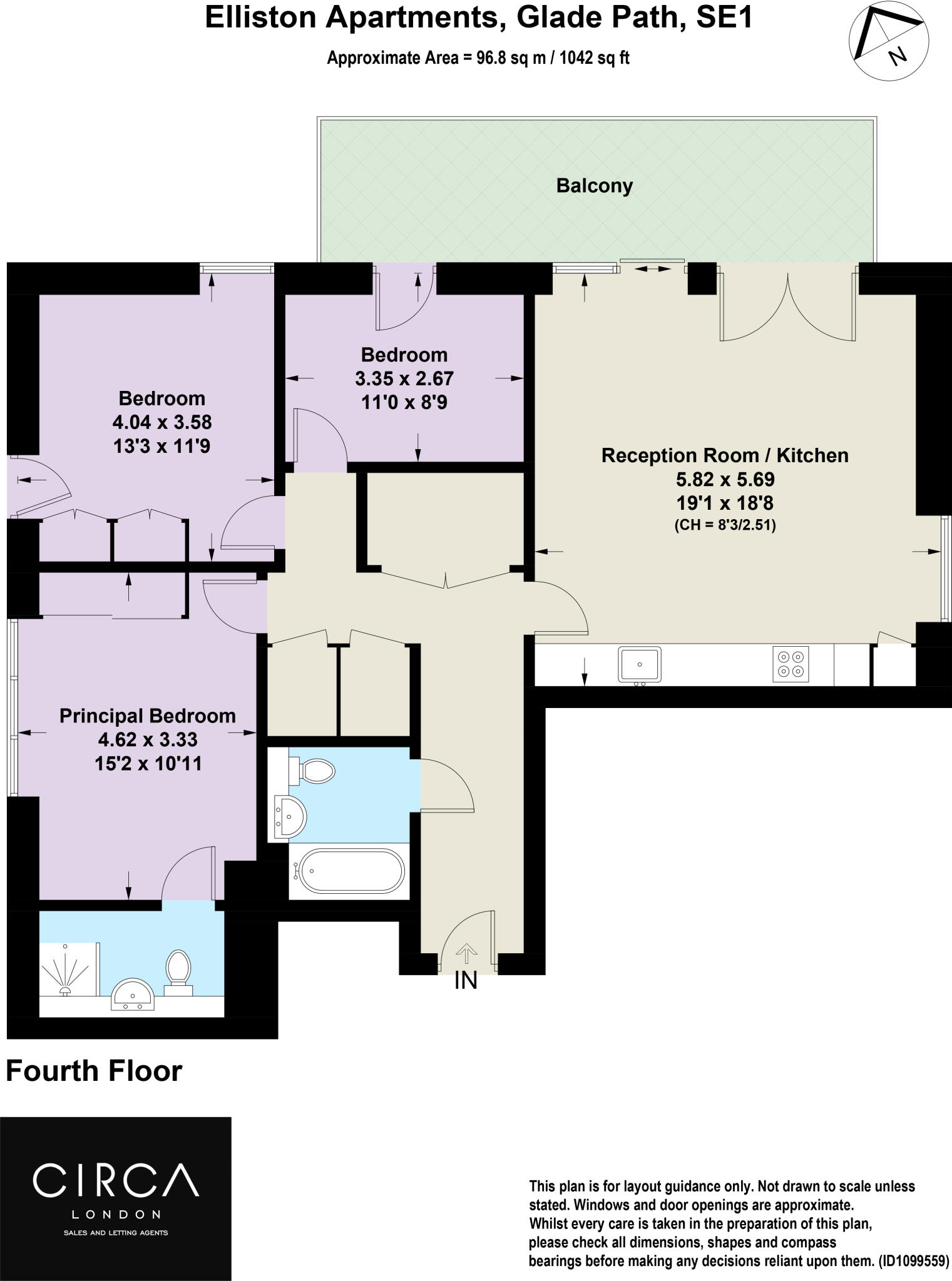 Elliston Apartments, Glade Path, SE1 floorplan