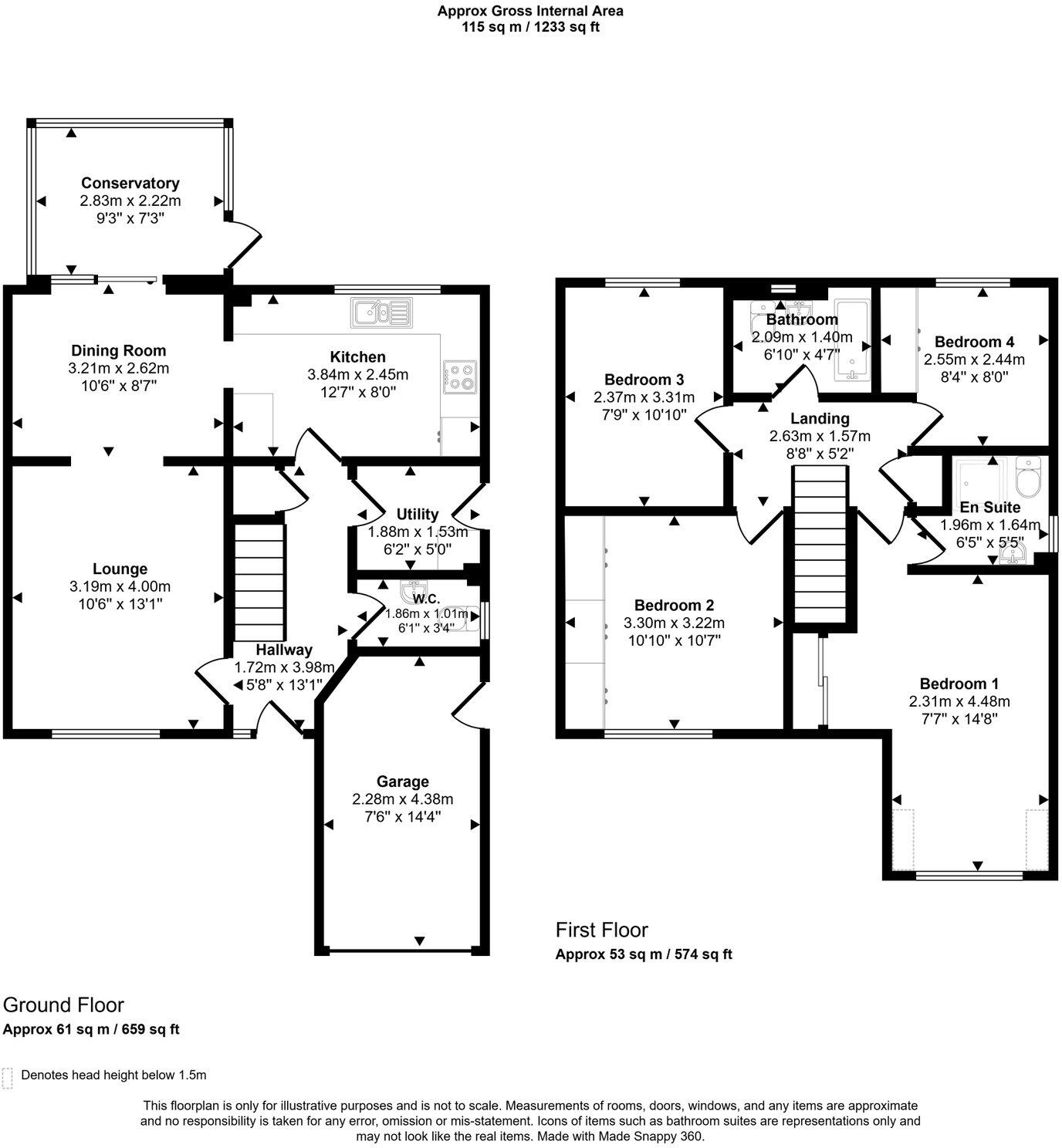 Ffordd Tan'r Allt, Abergele, Conwy, LL22 floorplan