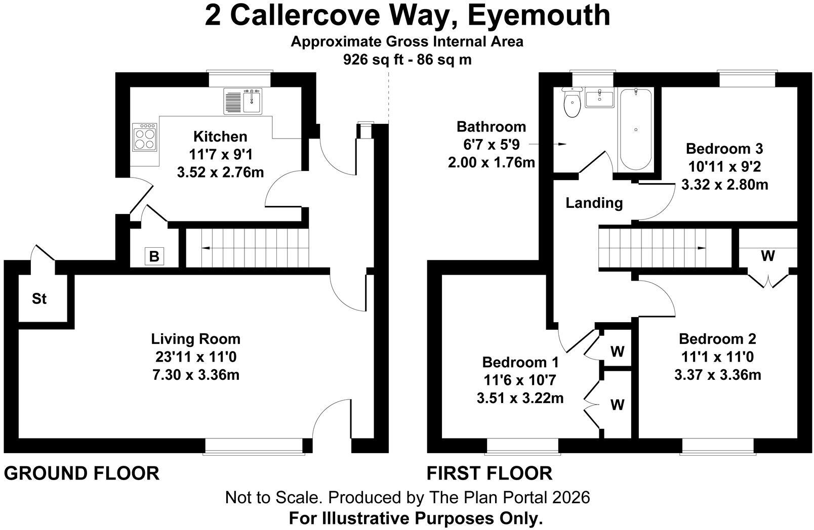 2 Callercove Way, Eyemouth floorplan