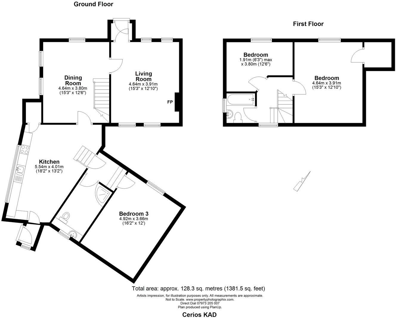 Fron Bache, Llangollen floorplan