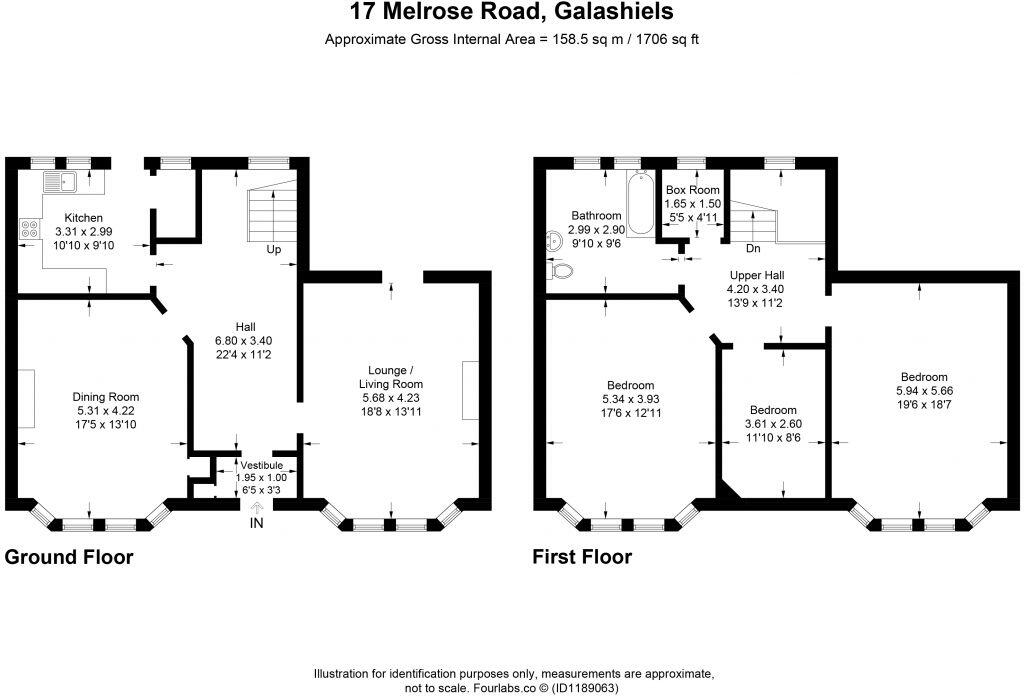 17 Melrose Road, Galashiels, TD1 2AE floorplan