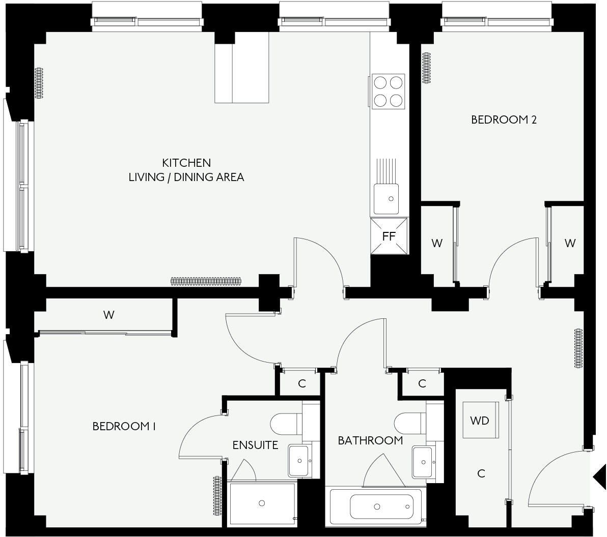 Eades Apartments, Selborne Road, London, E17 7GD floorplan