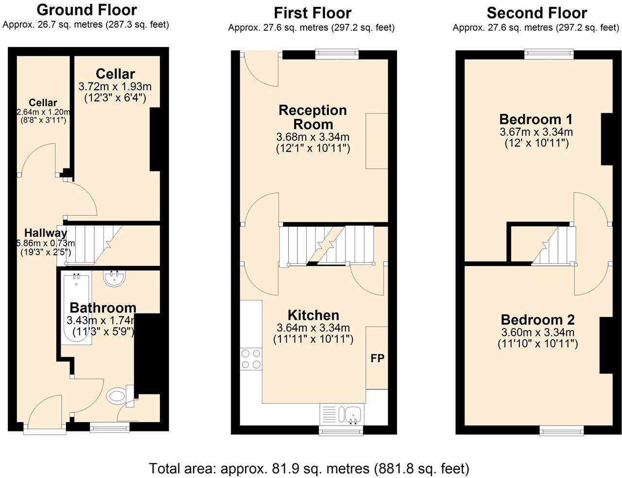 Derwent Terrace, Old Hackney Lane, Hackney, Matlock floorplan