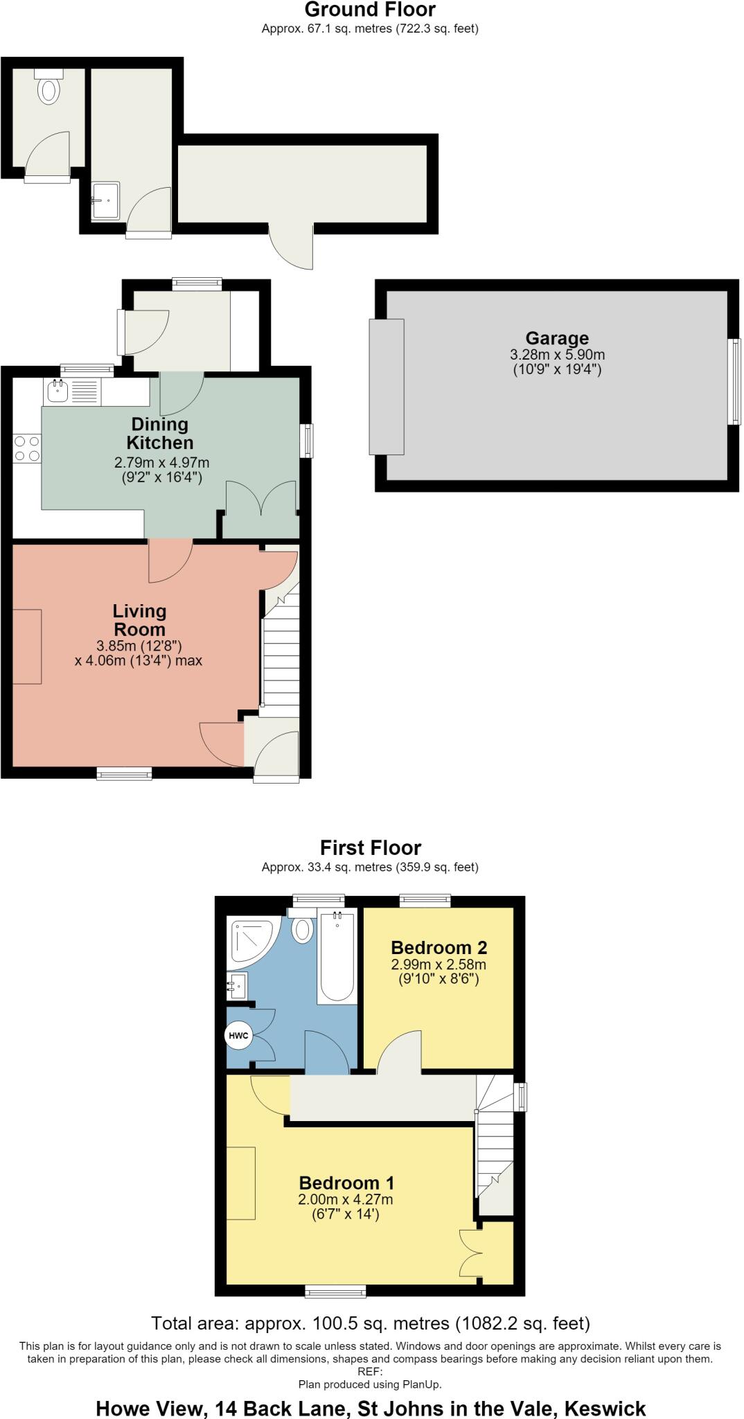 Howe View, 14 Back Lane, St Johns in the Vale, Keswick, Cumbria, CA12 4TQ floorplan