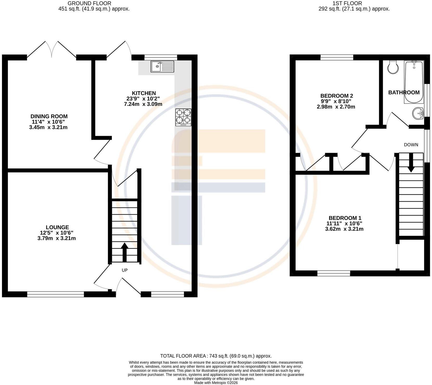 Ivel Close, Bedford, MK41 floorplan
