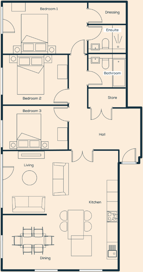 3 Bed, Gramercy Tower, 6 Curran Road, Cardiff(City), CF10 floorplan