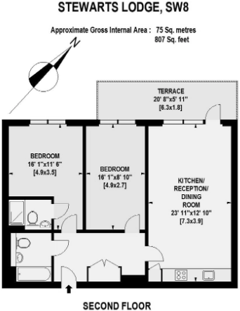 Stewarts Lodge, Stewarts Road, Battersea floorplan