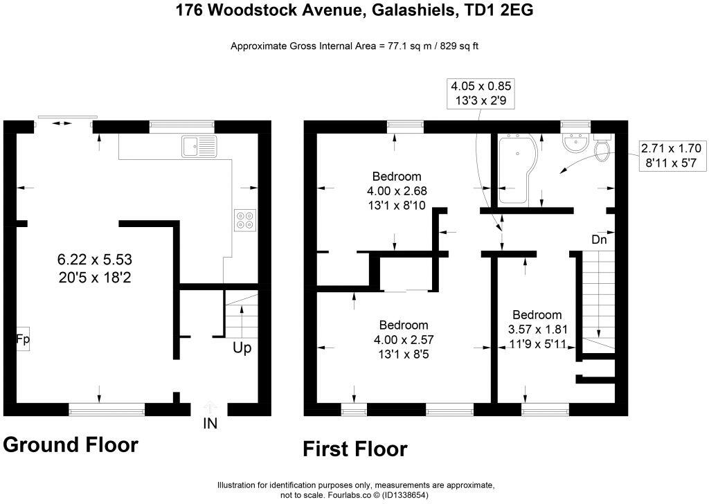 176 Woodstock Avenue, Galashiels, TD1 2EG floorplan