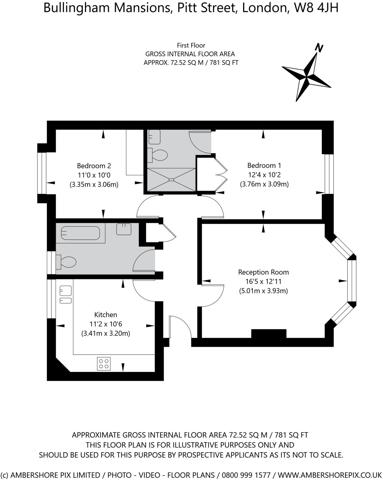 Bullingham Mansions, Pitt Street, London, W8 floorplan