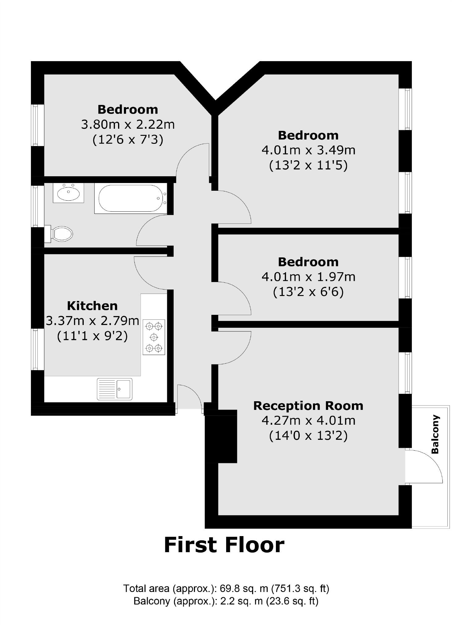 Hortensia Road, Chelsea floorplan