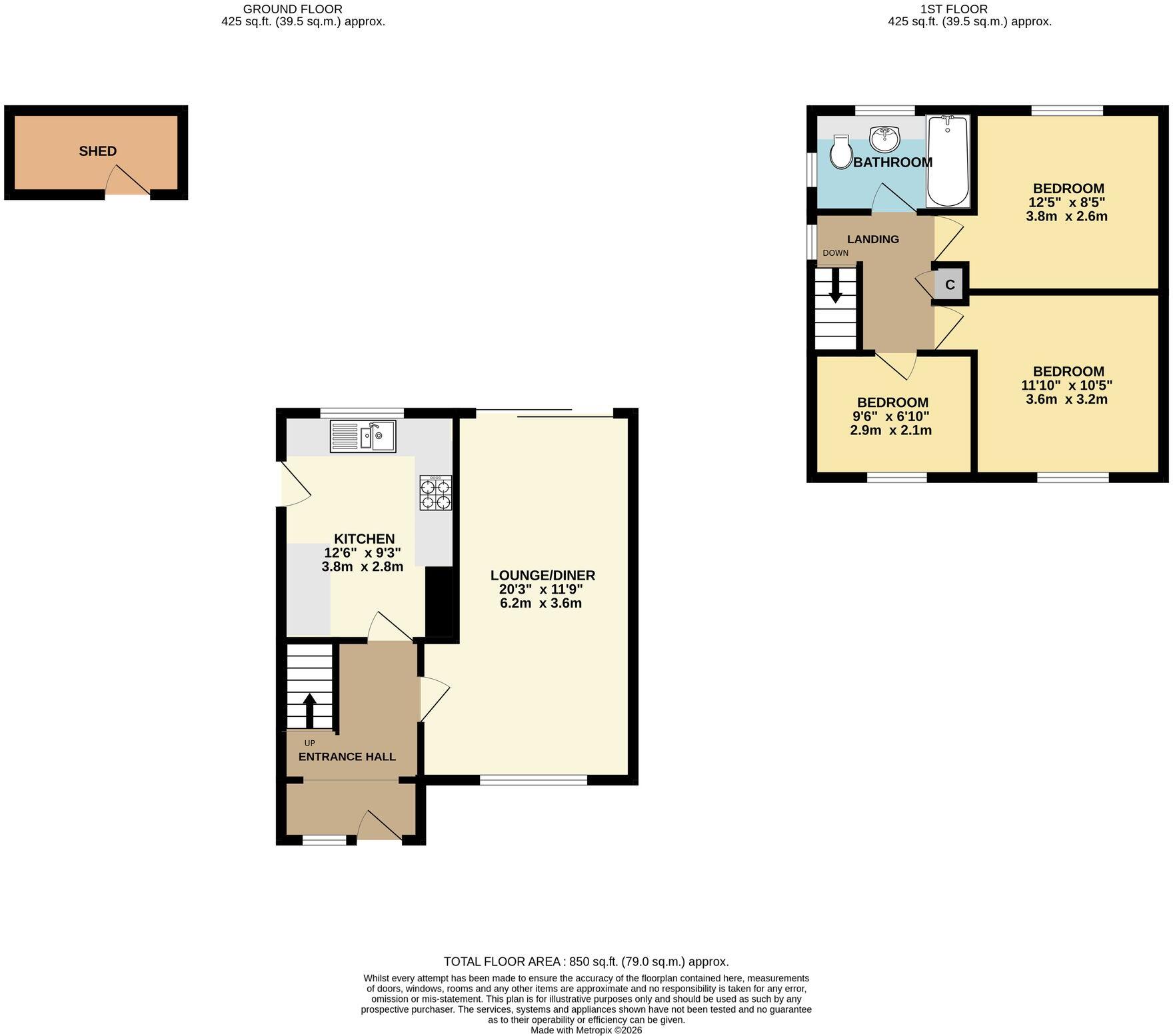 Essex Close, Worcester, WR2 floorplan