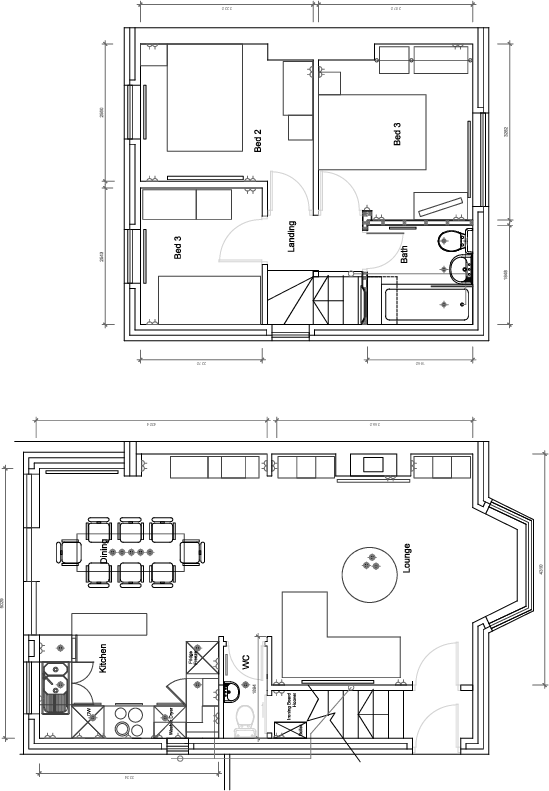 Bron Awelon, Barry floorplan