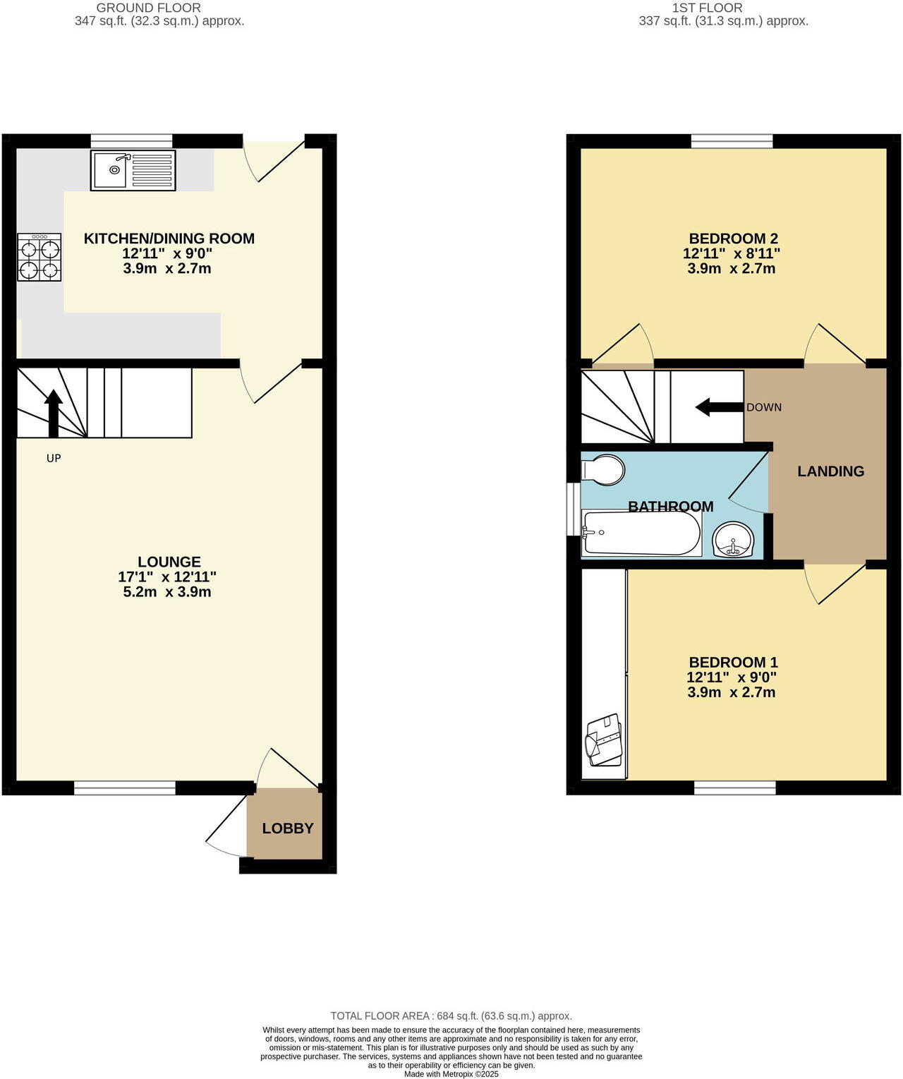Kildale Close, Hull, East Riding of Yorkshire, HU8 9NW floorplan