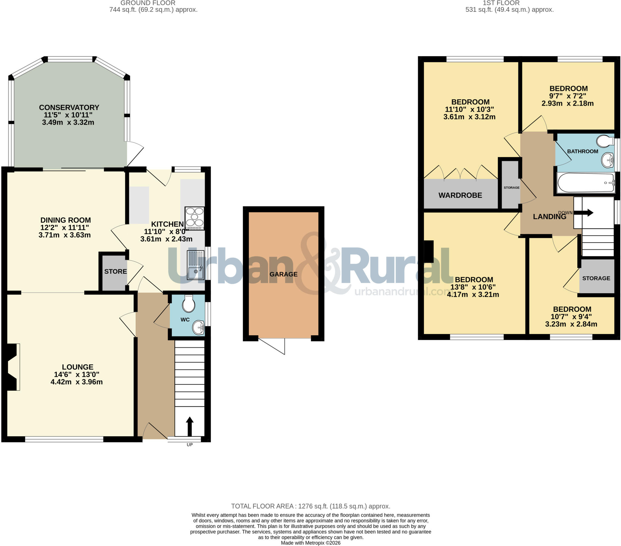 Goodrich Avenue, Bedford, Bedfordshire, MK41 floorplan