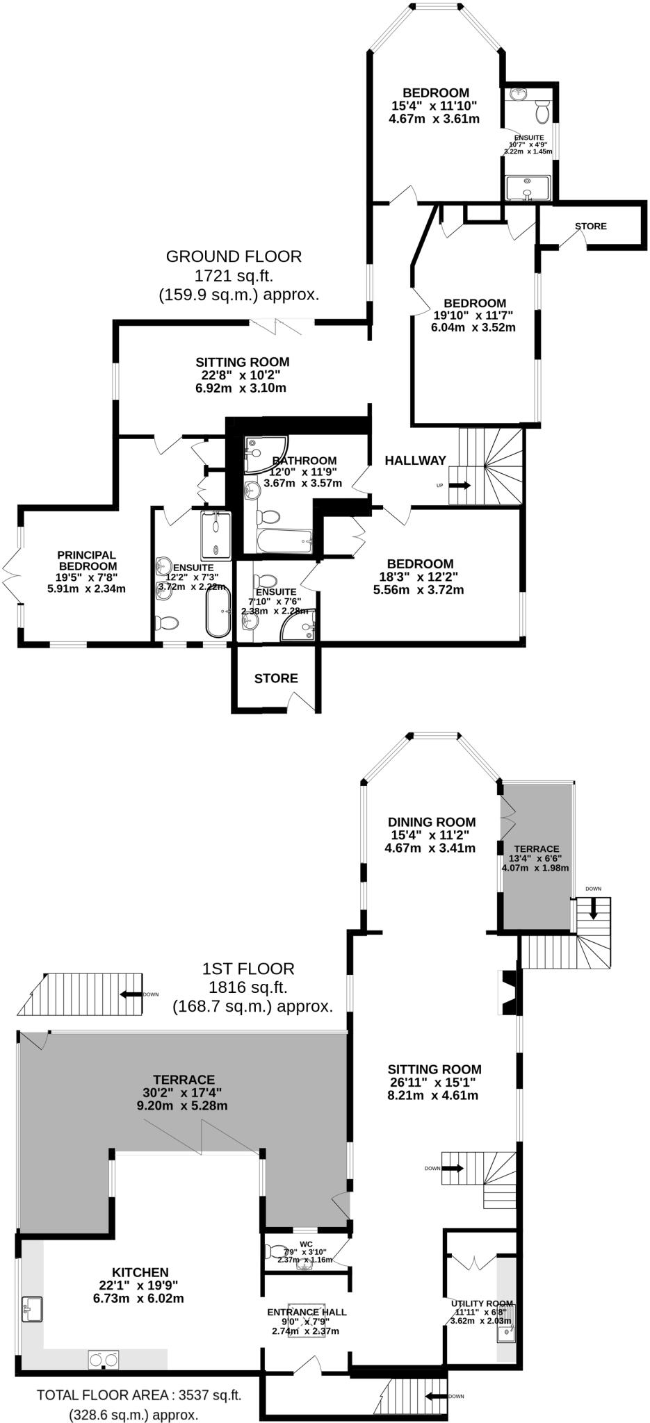 Rock View & Lowen, Higher Halwyn, PL27 floorplan