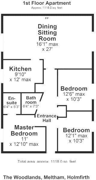 The Woodlands, Meltham floorplan