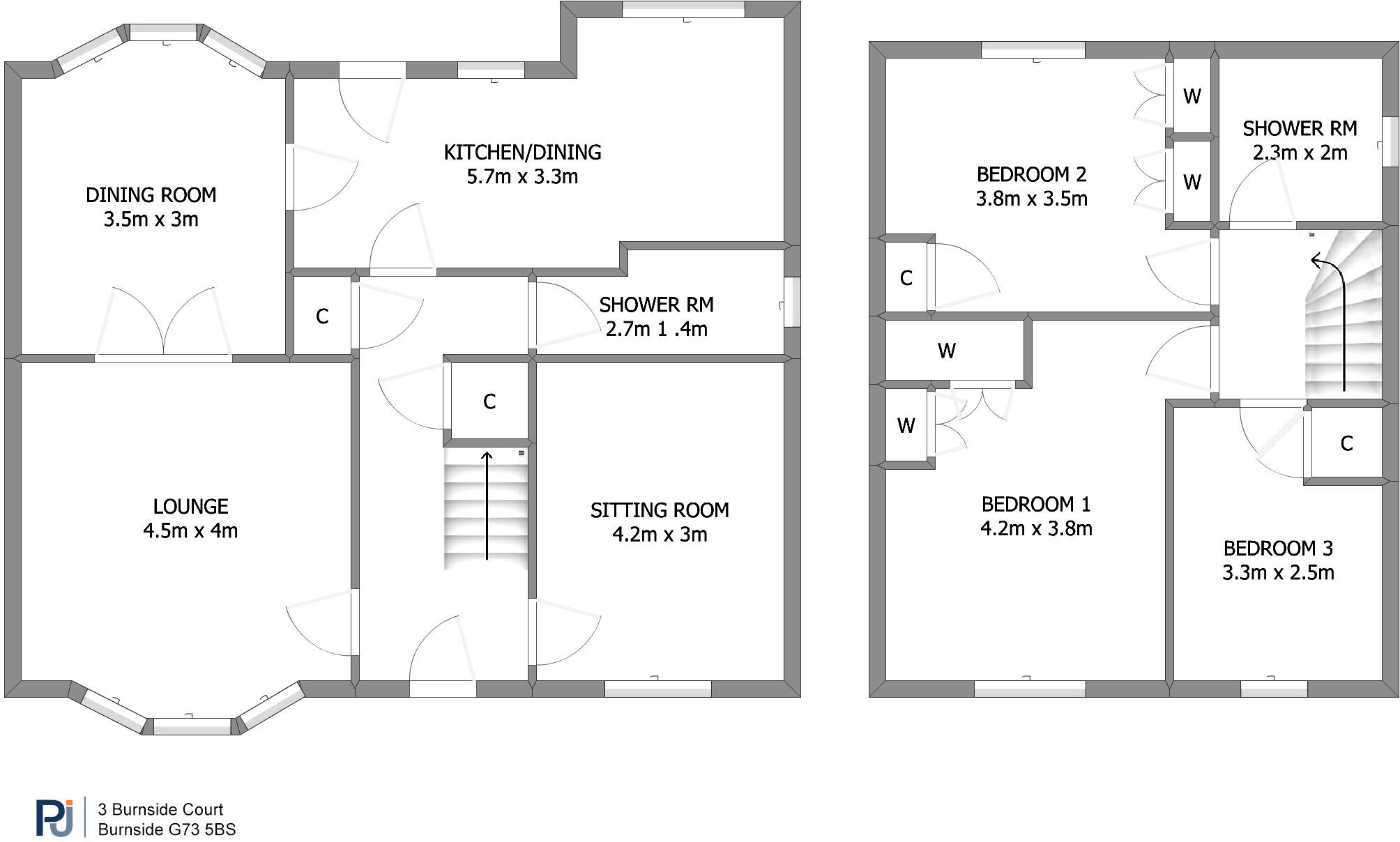 3 Burnside Court, Burnside, Glasgow, G73 floorplan