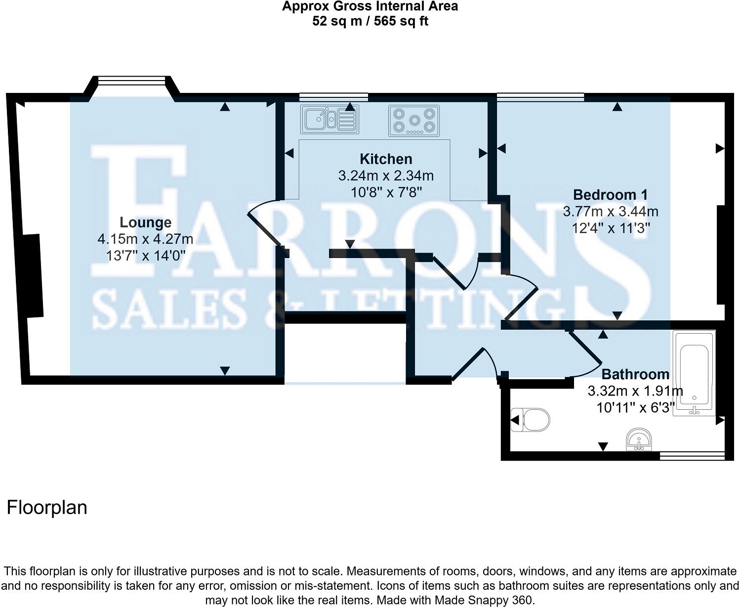 6 Church Road, Winscombe, North Somerset. BS25 1BG floorplan