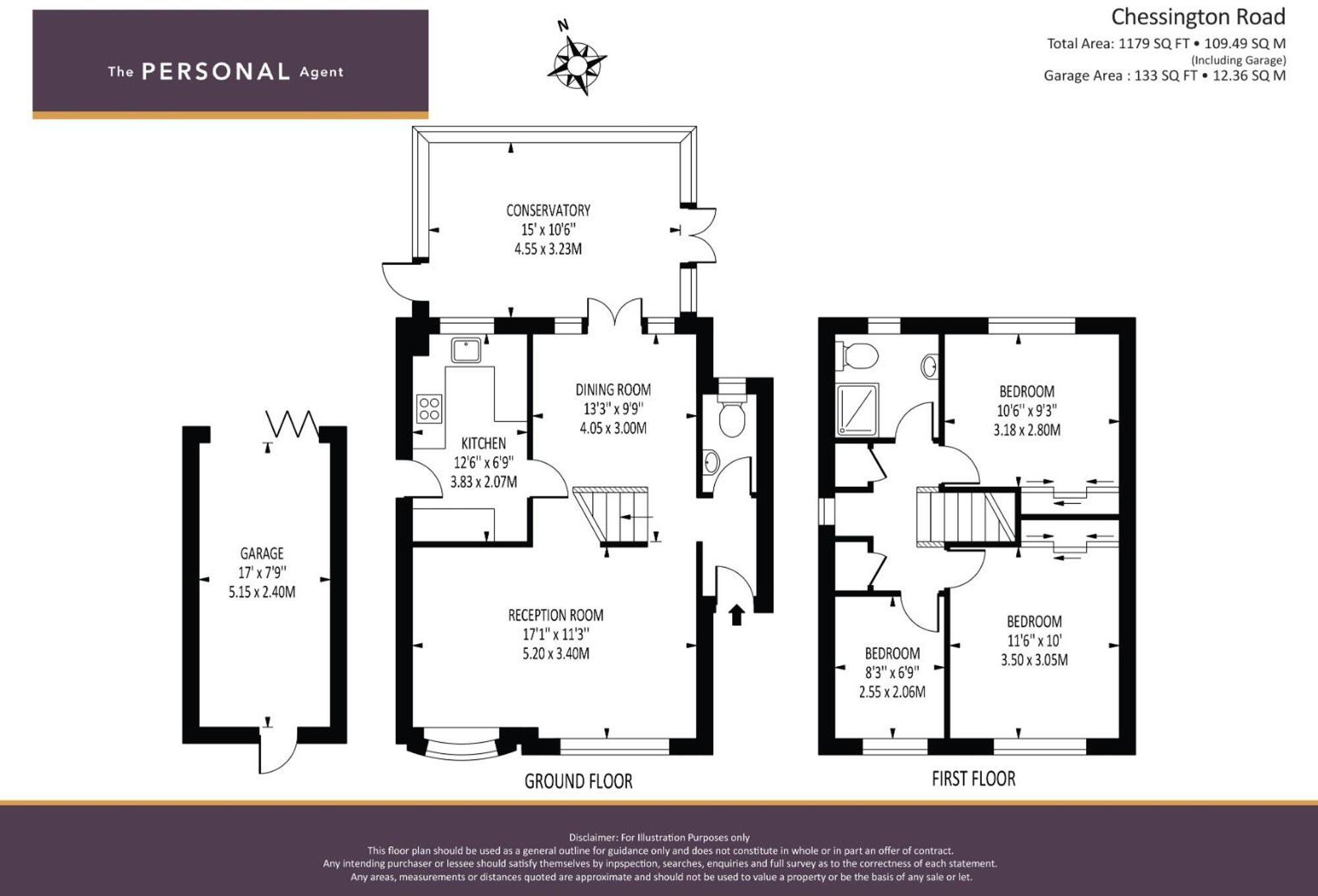 Chessington Road, Epsom, KT19 floorplan