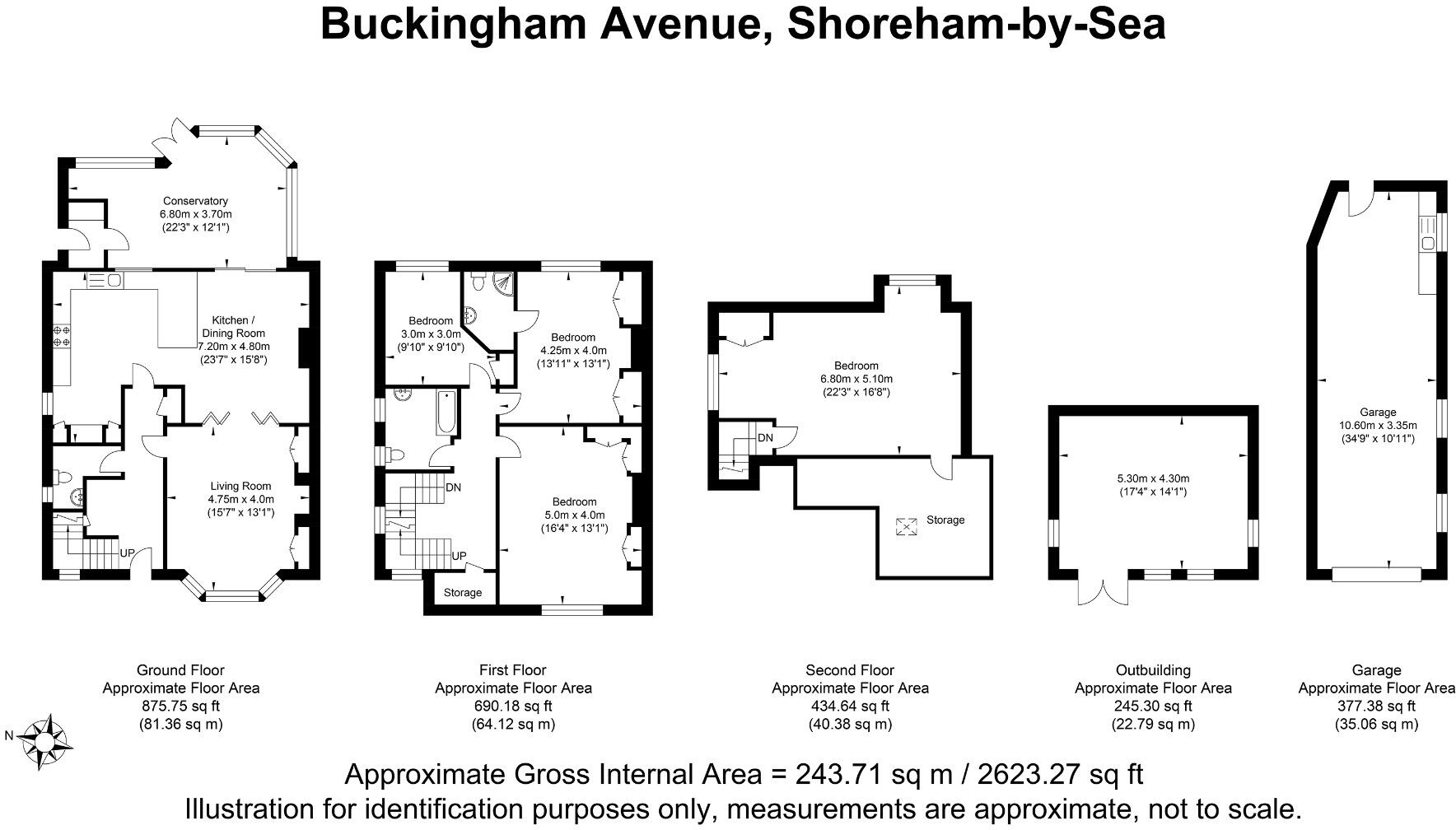 Buckingham Avenue, Shoreham-By-Sea, West Sussex, BN43 5GL floorplan