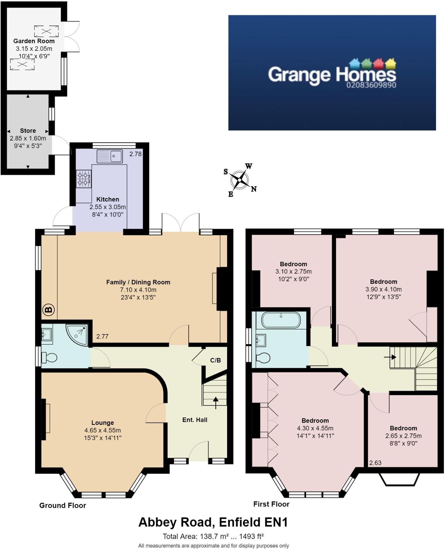 Abbey Road, London, EN1 floorplan