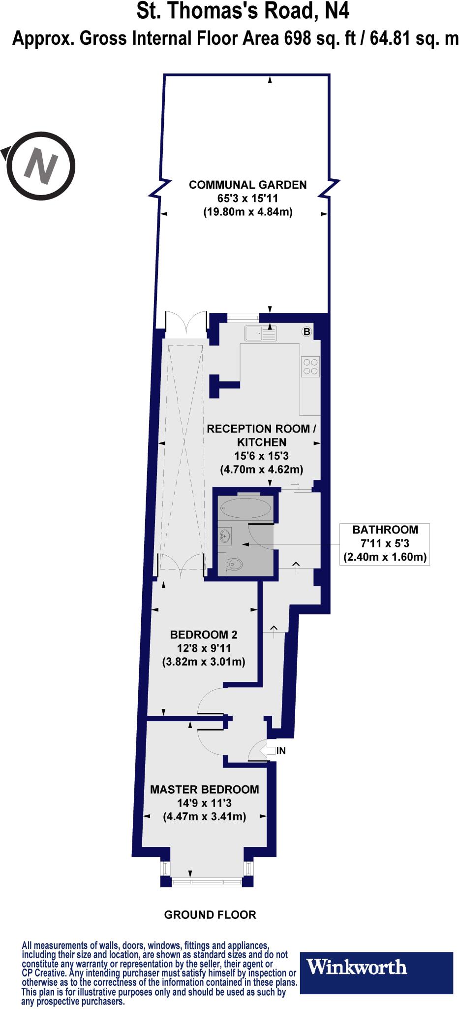 St. Thomas's Road, London, N4 floorplan