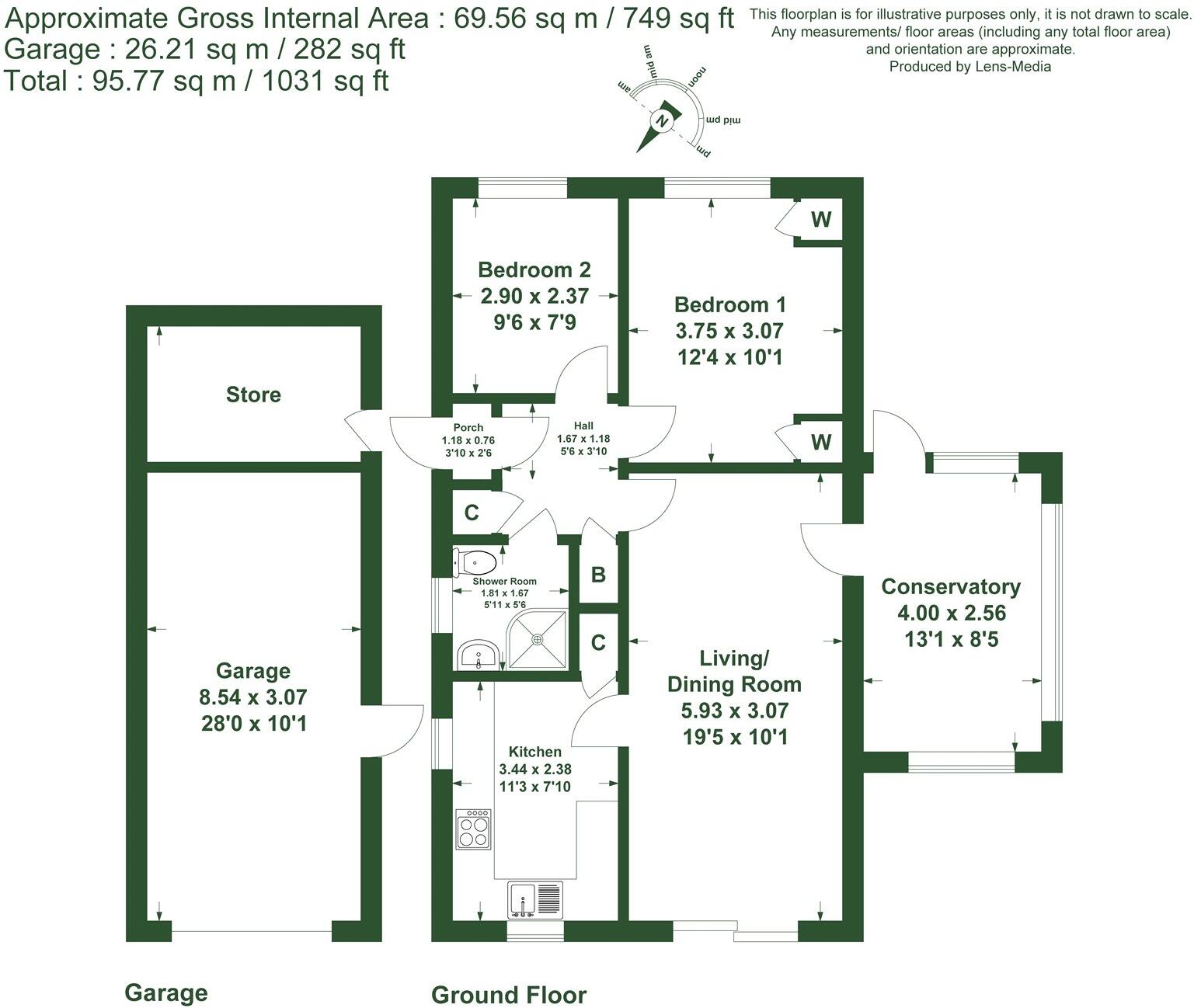 Larbreck Avenue, Elswick, Preston, Lancashire floorplan