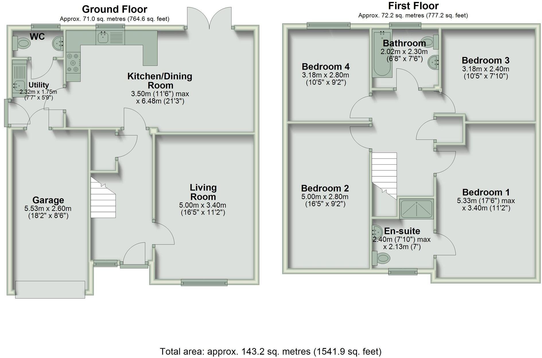 32, Poppy Field Road, Northop Hall, CH7 floorplan