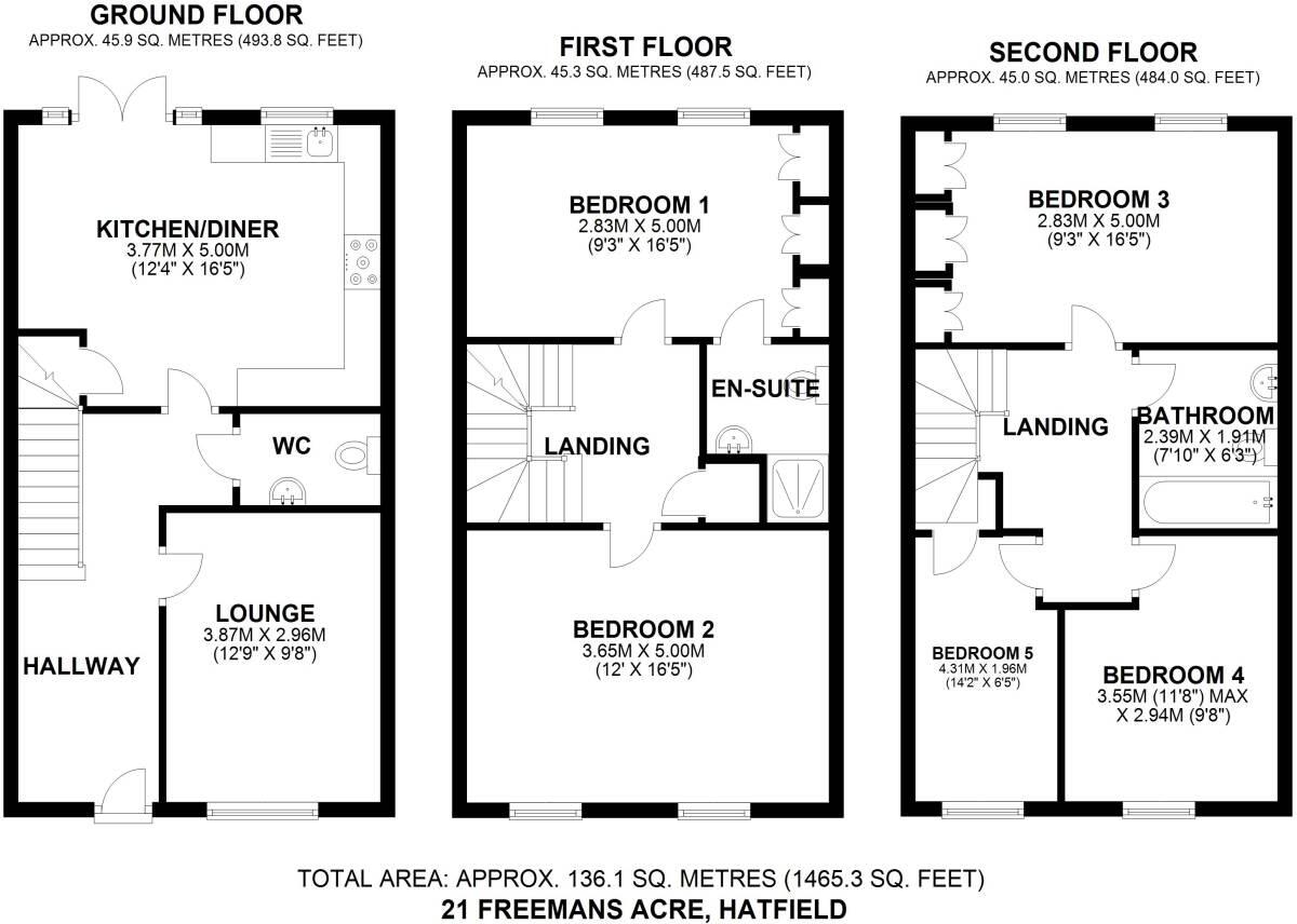 Freemans Acre, Hatfield, Hertfordshire floorplan