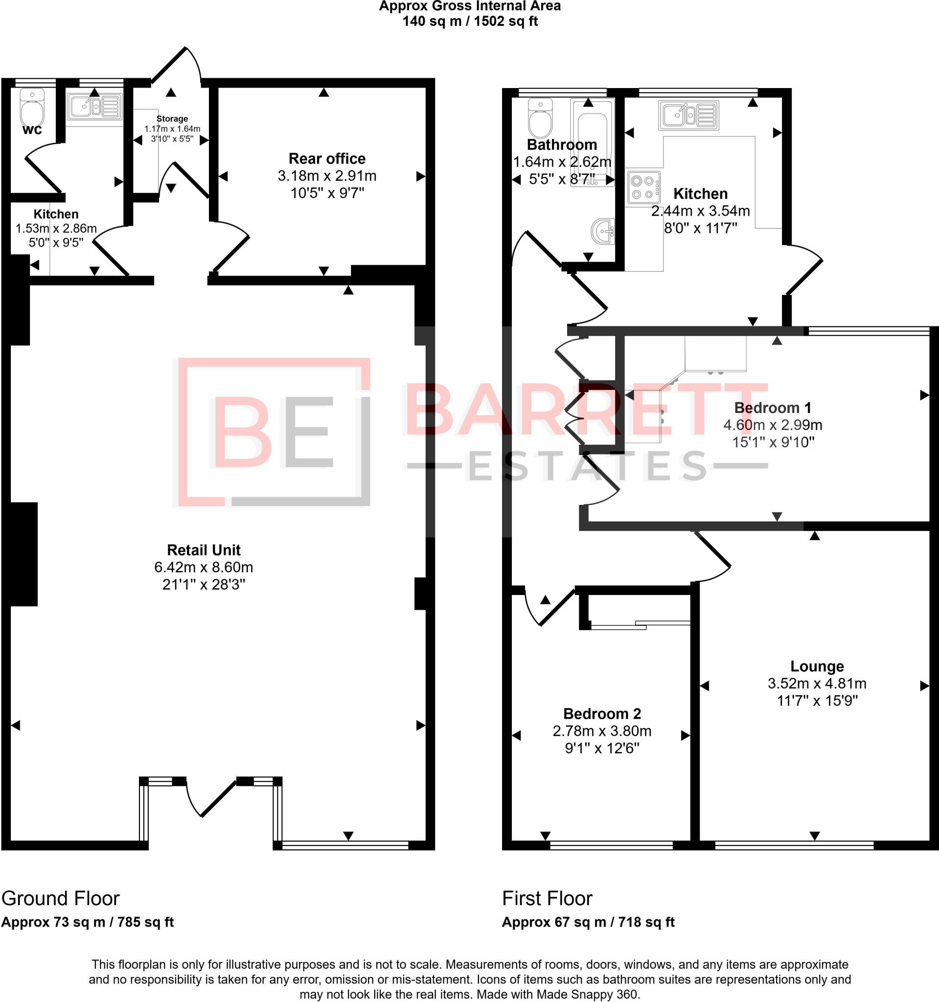 & 4a Eastwood Road, Rayleigh, Essex, SS6 floorplan