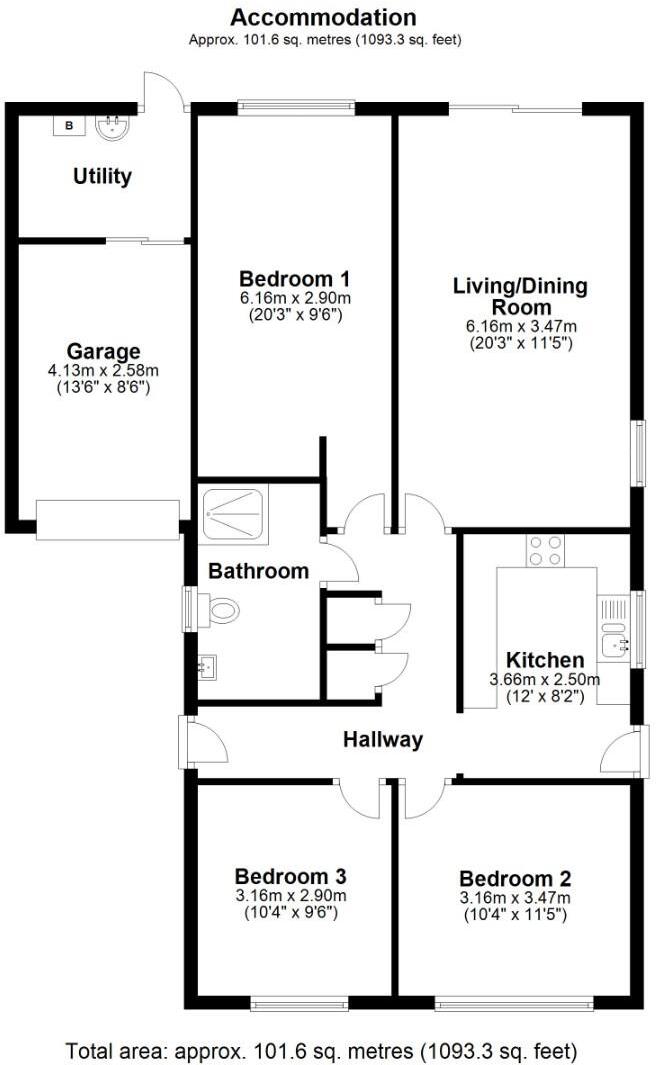 40 Bassett Road, Sully, CF64 5HS floorplan