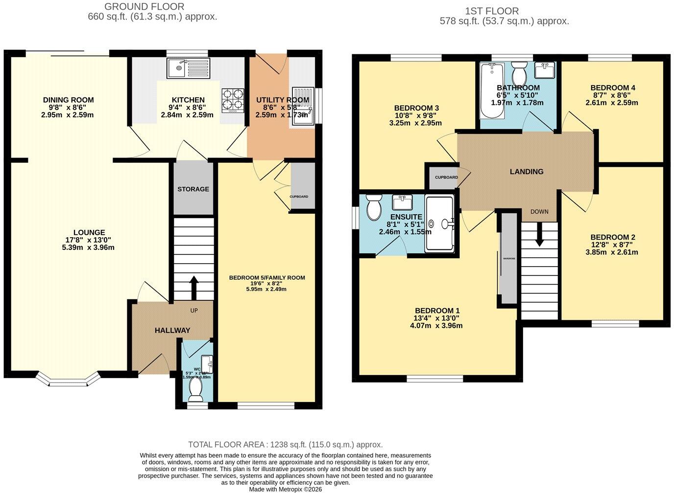 Charles Melrose Close, Mildenhall, Bury St. Edmunds, Suffolk, IP28 floorplan