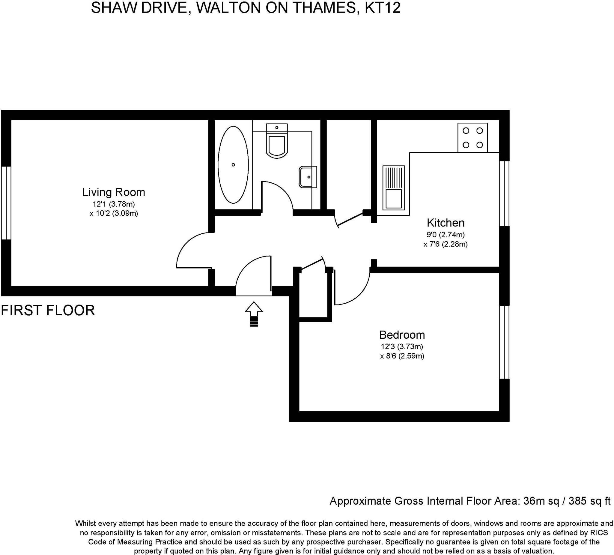 Shaw Drive, Walton-on-Thames floorplan