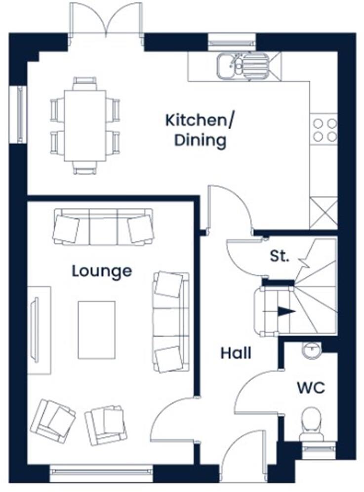 Dol Y Ddraig, Abercanaid, Merthyr Tydfil floorplan