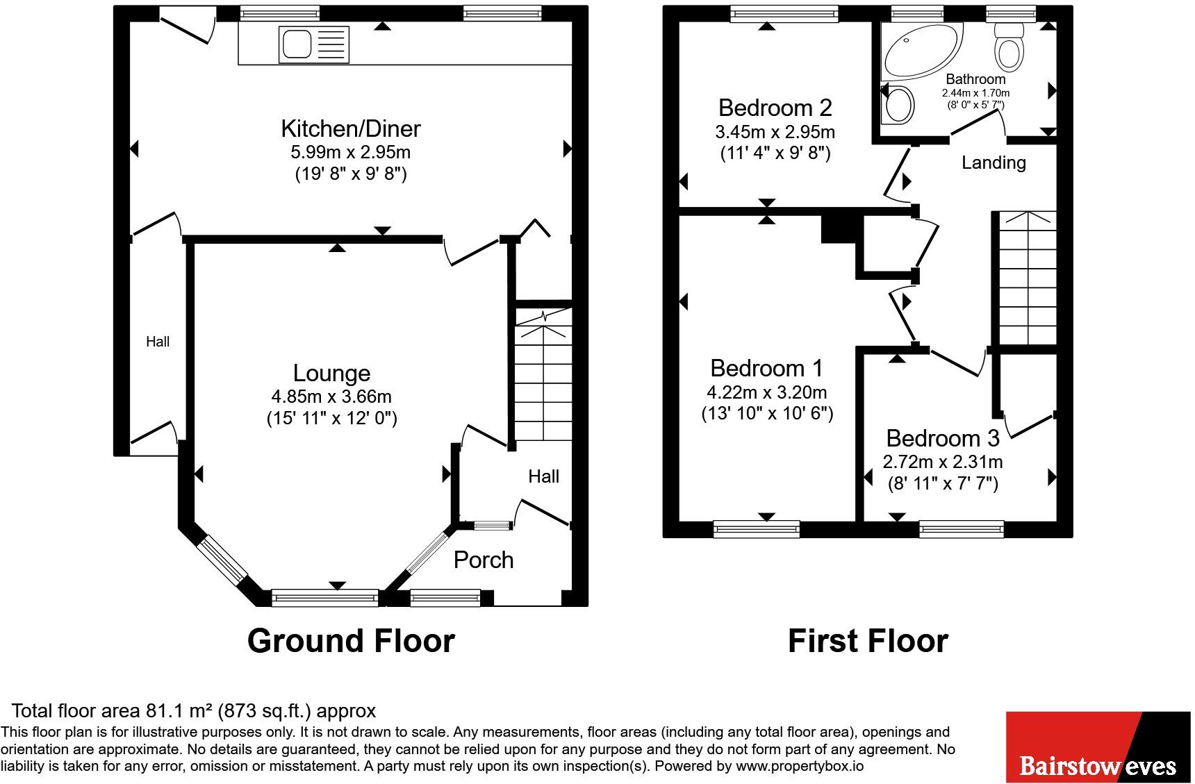 Evesham Crescent, Walsall, West Midlands, WS3 floorplan