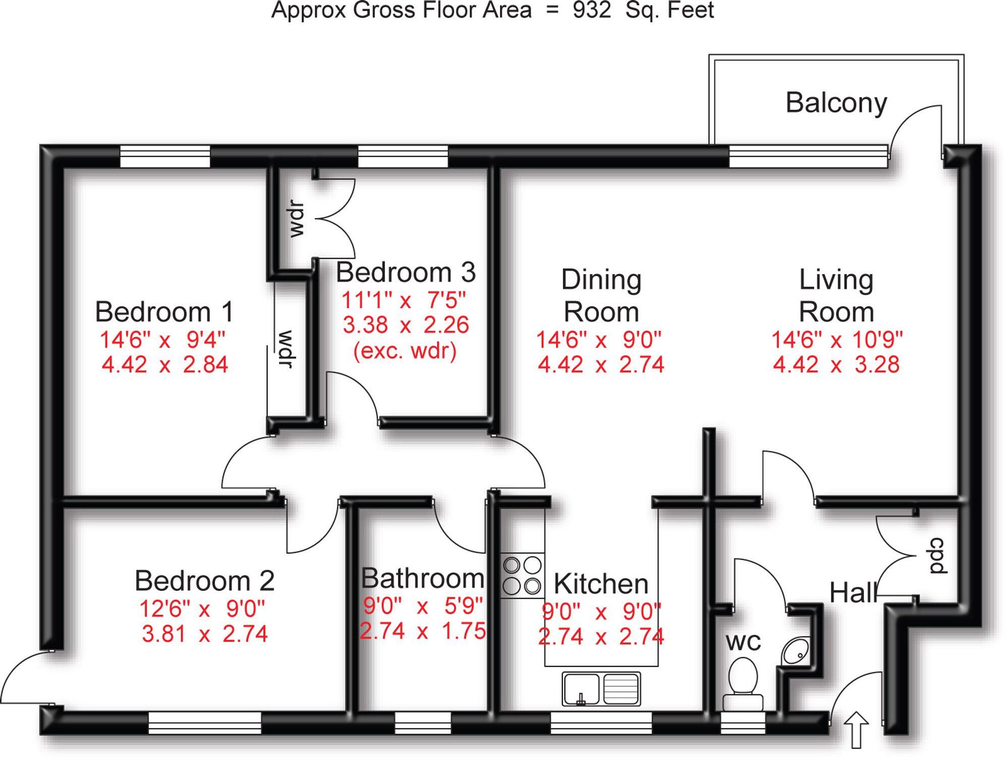 West Road, Bowdon, WA14 floorplan