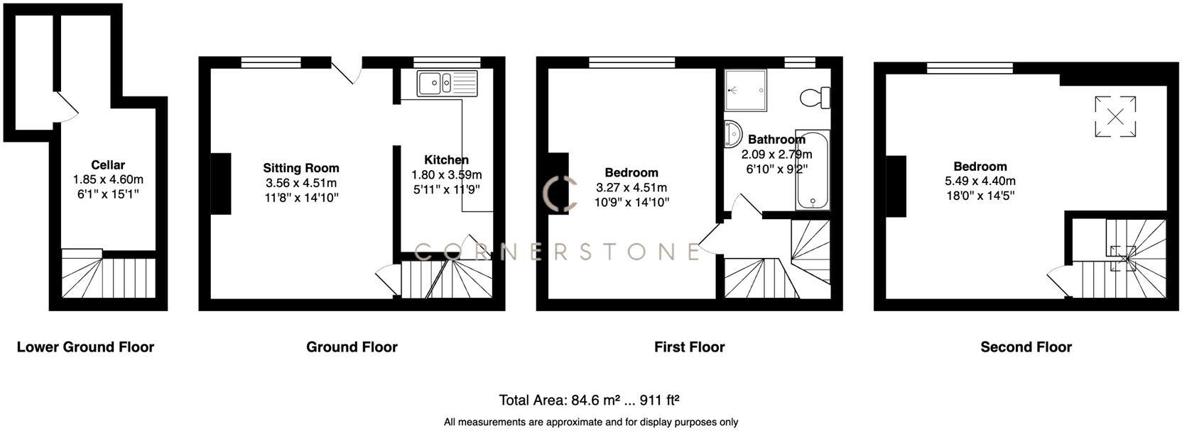 2, Wharfedale Grove, Meanwood, Leeds, West Yorkshire. floorplan