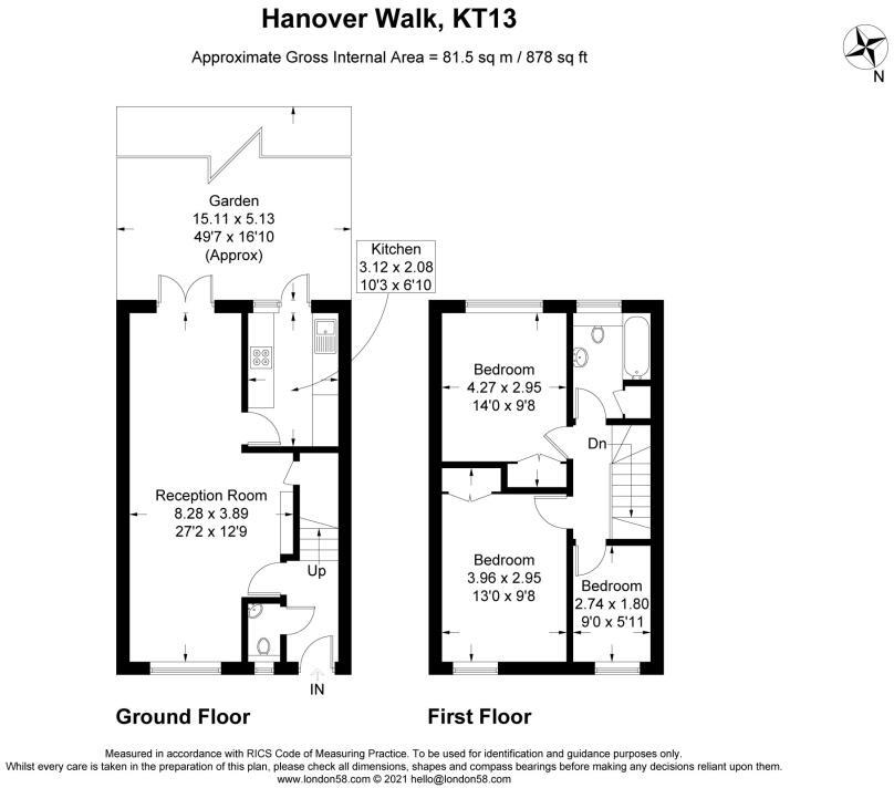 Hanover Walk, Weybridge, Surrey, KT13 floorplan