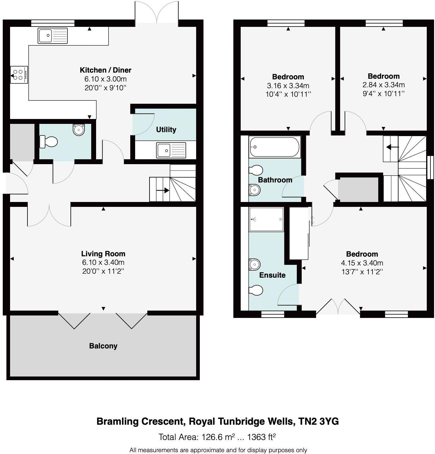 3 Bedroom 2 Bathroom Detached House, Bramling Crescent, Tunbridge Wells floorplan