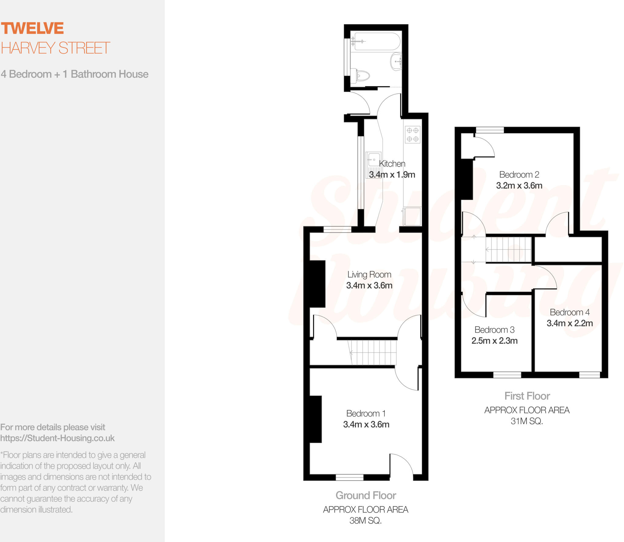 West End // Harvey St // 3 Bed // September 2027 floorplan
