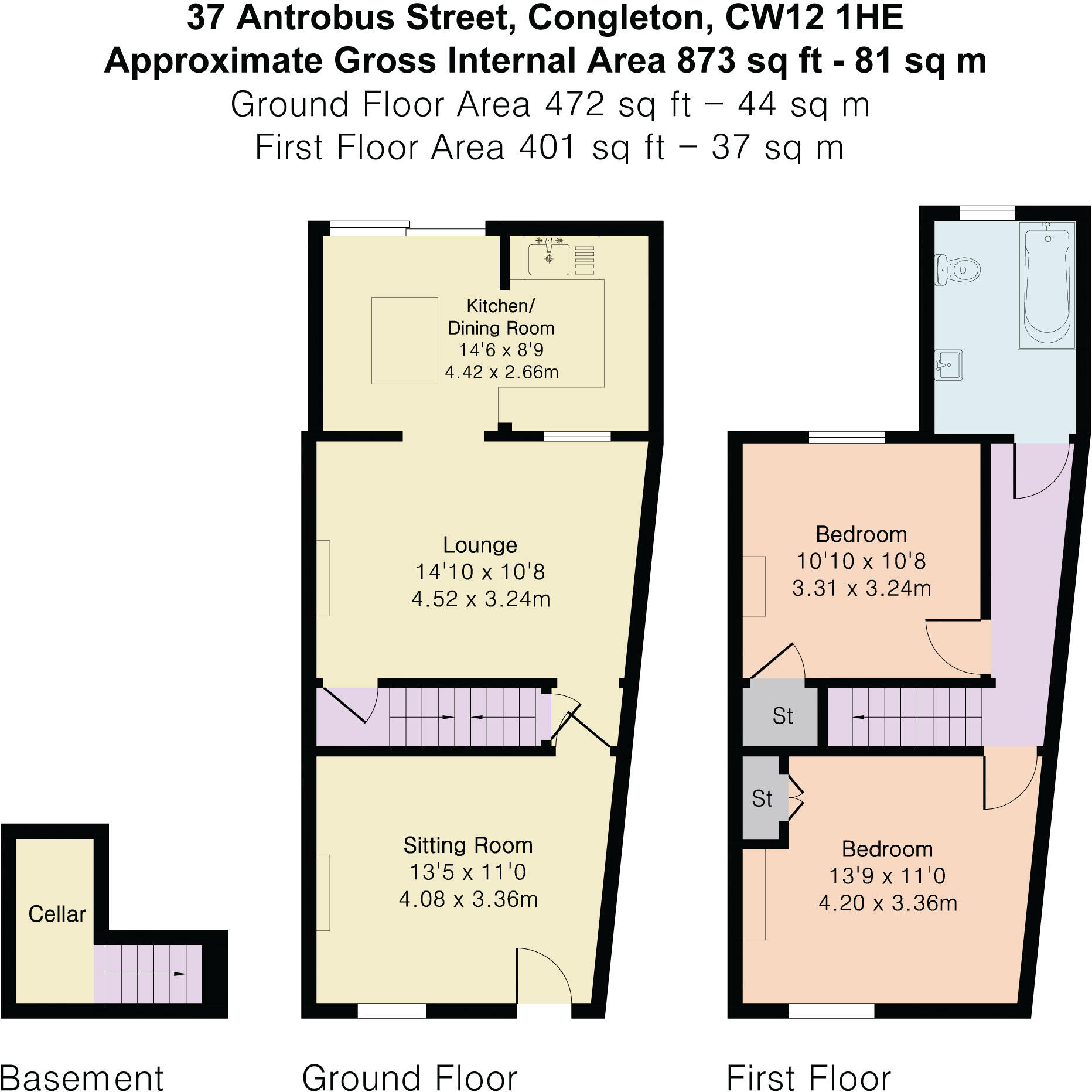 Antrobus Street, Congleton, CW12 floorplan