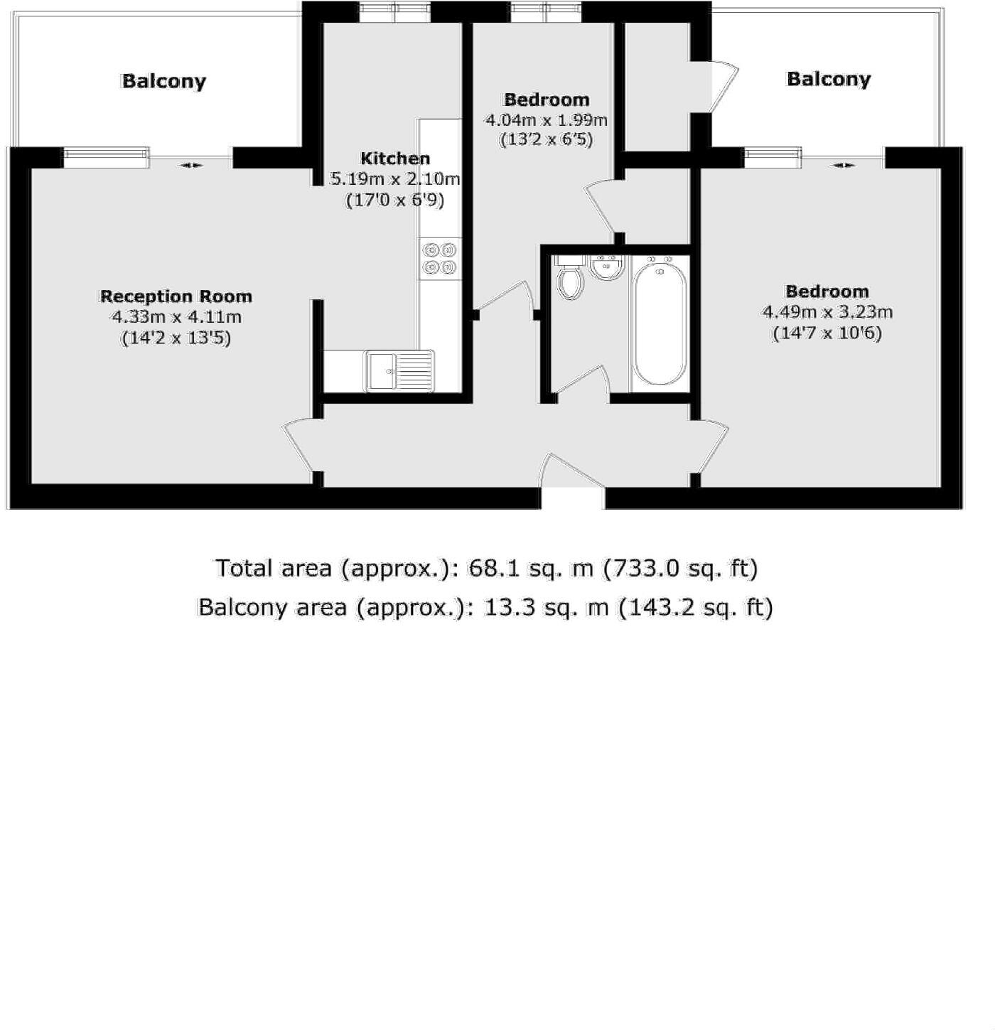 Slievemore Close, Clapham floorplan