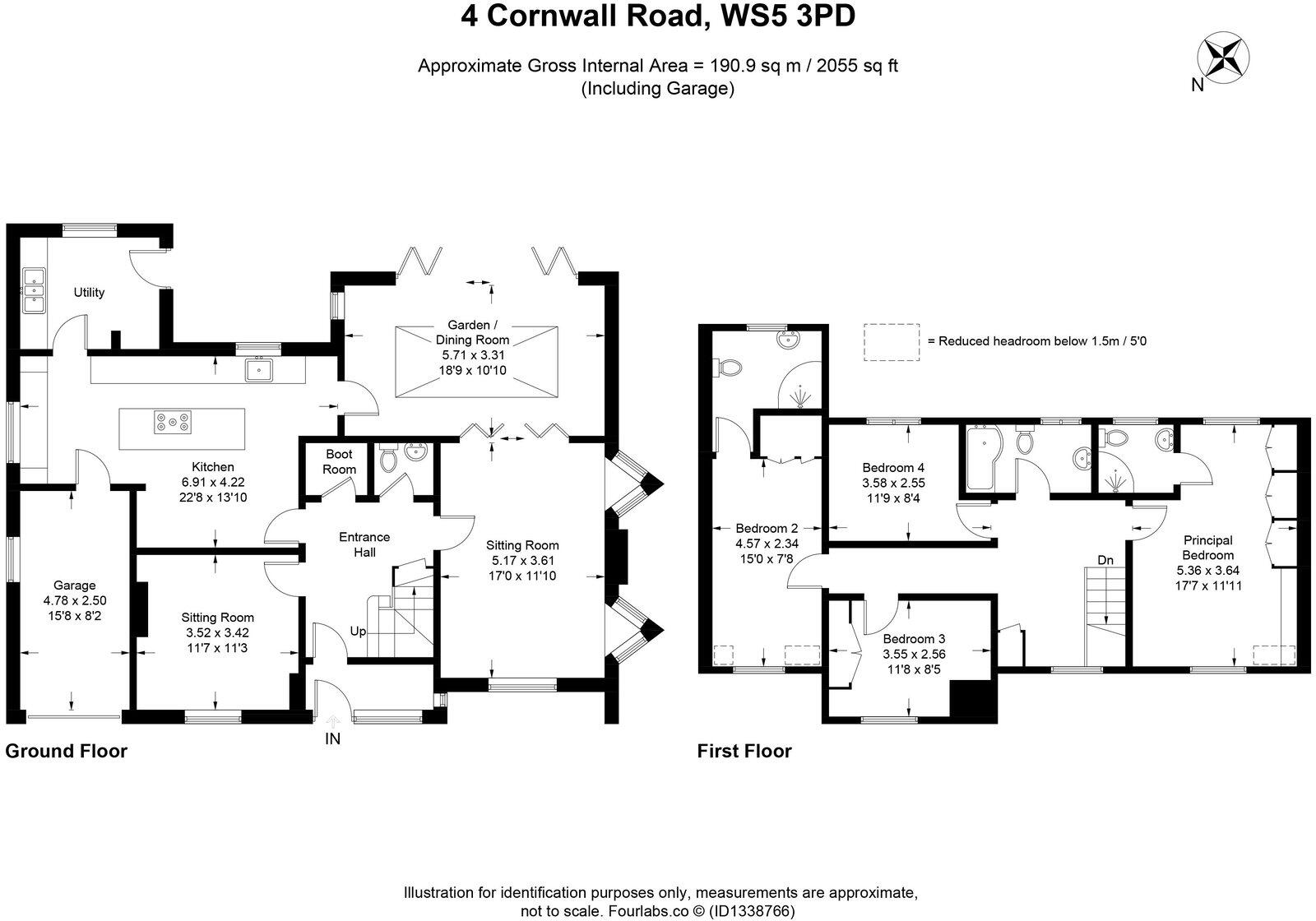 Cornwall Road, Park Hall, Walsall WS5 floorplan