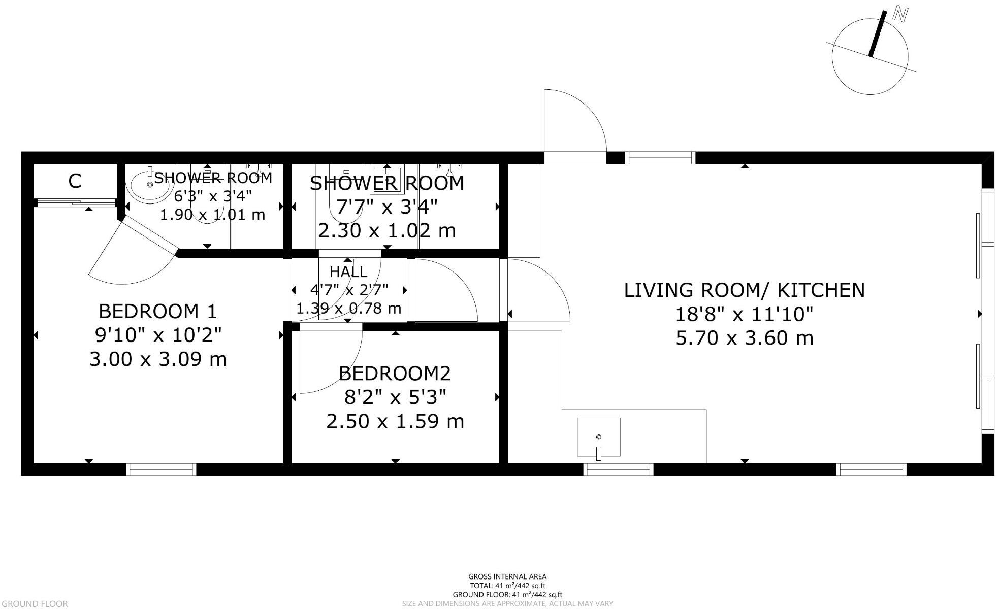 Plot 1 (The Arran), Middleton Holiday Park, Cordon, By Lamlash, Isle of Arran, North Ayrshire, KA27 8NQ floorplan