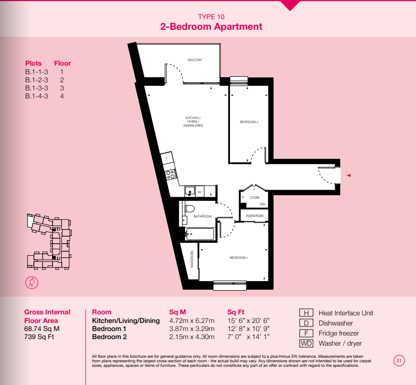 7 Gas Holder Place, London, 
SE11 5AT floorplan