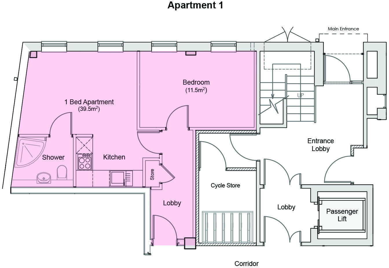 1 Wallington House, Jesmond floorplan