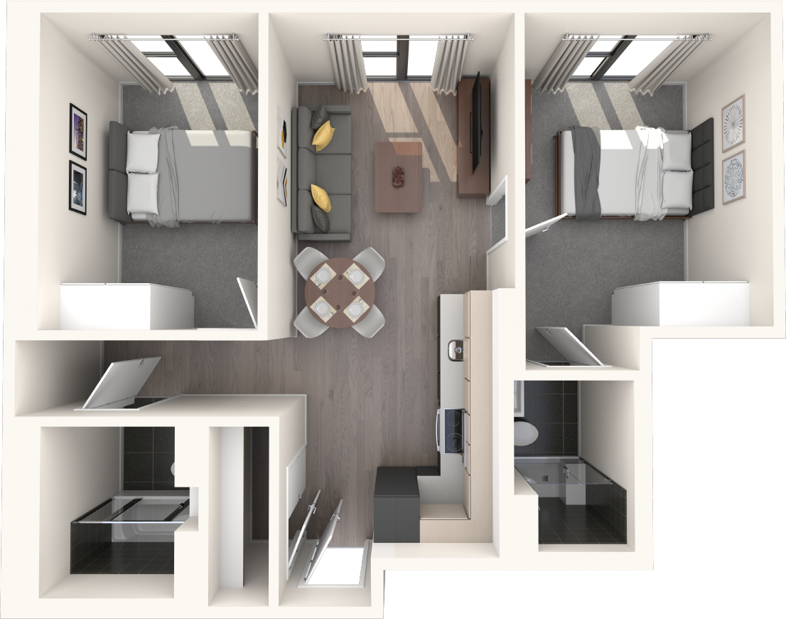 Cortland Broad St., Birmingham, B15 floorplan