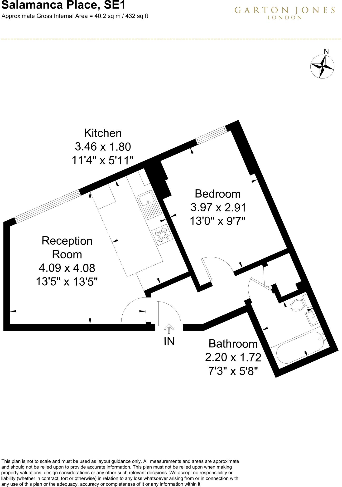 6 Salamanca Place, Vauxhall, London, SE1 floorplan