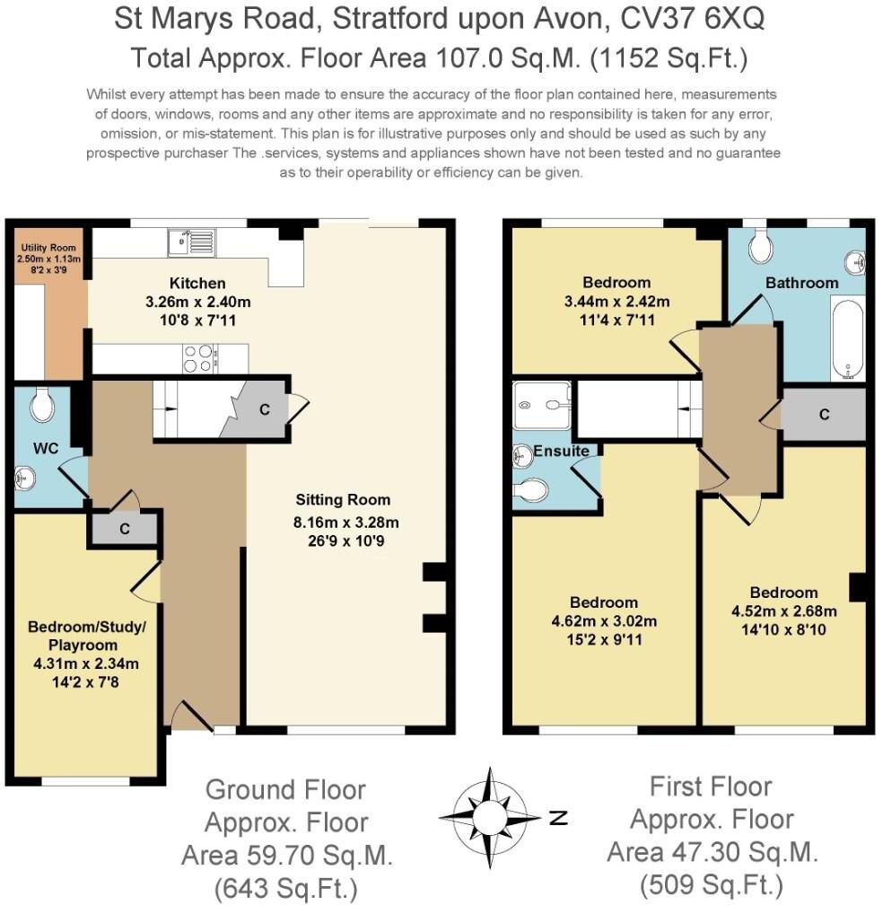 St. Marys Road, Stratford-upon-Avon floorplan