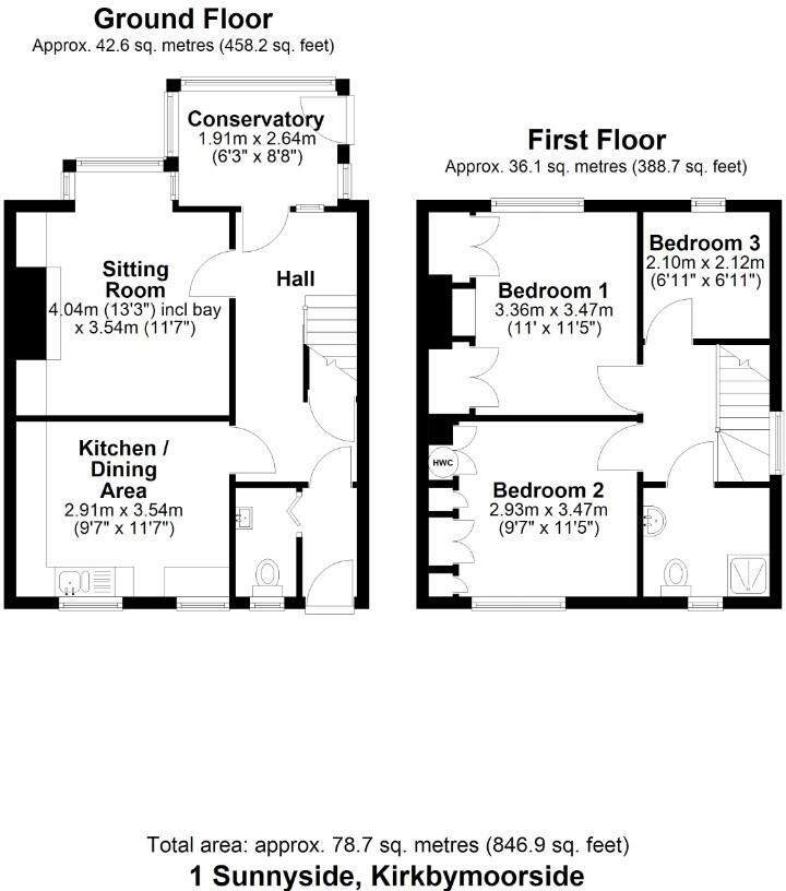 1, Sunnyside, Kirkbymoorside, YO62 floorplan